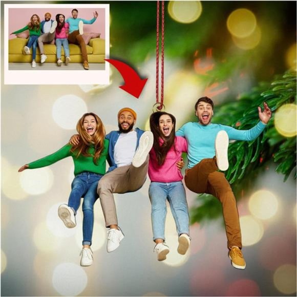 Personalized Your Photo Ornament, 2D Photo Ornaments, Optional Double-Sided - Picture 1 of 6